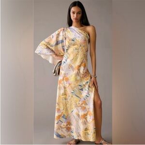 By Anthropologie Mandira Wirk One-
Shoulder Printed Dress Medium